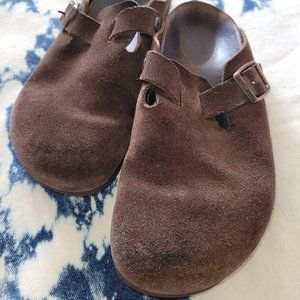 Brown Birki clogs